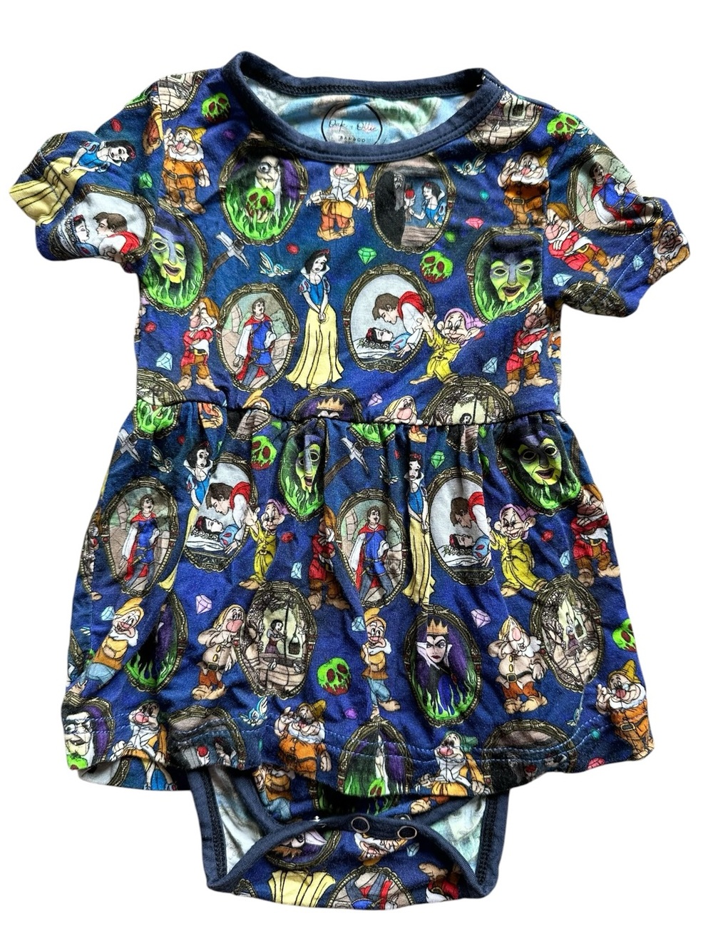 Oak + Ollie Disney princess "Snow White" bamboo bodysuit twirl dress 6-12 months
